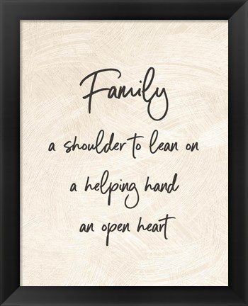 Framed Family a Shoulder to Lean On - Cream Print