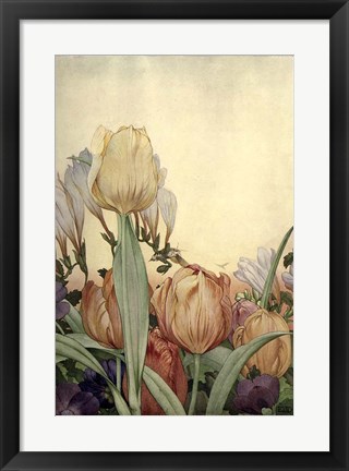 Framed Garden Fantasy I Print