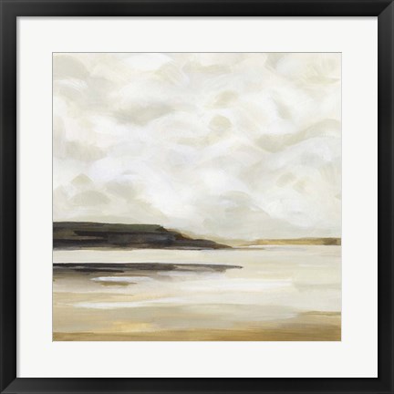 Framed Cloudy Coast I Print