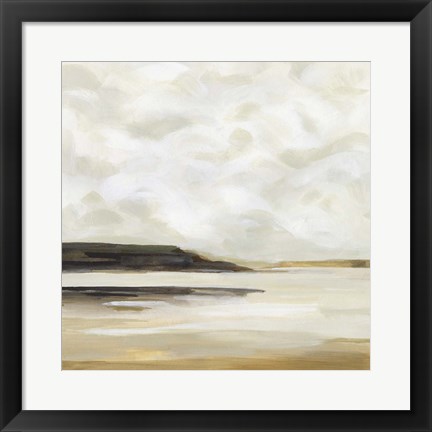 Framed Cloudy Coast I Print