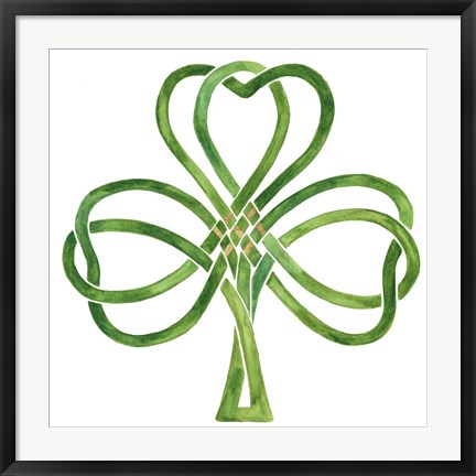 Framed Gilded Shamrock IV Print