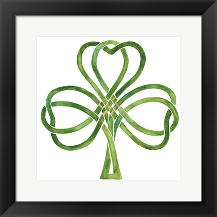 Framed Gilded Shamrock IV Print