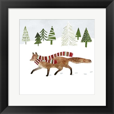 Framed Woodland Christmas II Print