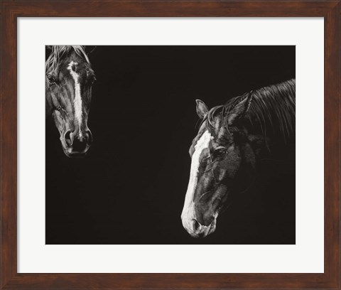 Framed Cowboy Scratchboard III Print