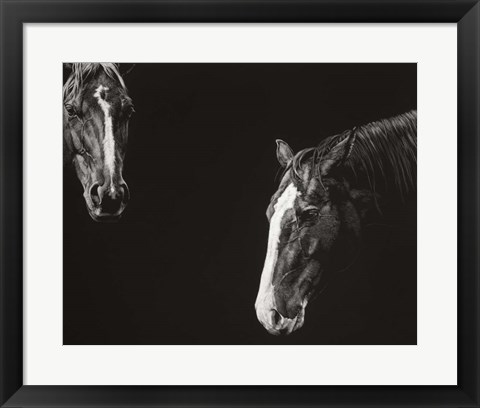 Framed Cowboy Scratchboard III Print