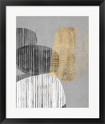 Framed Adjacent Shapes II Print