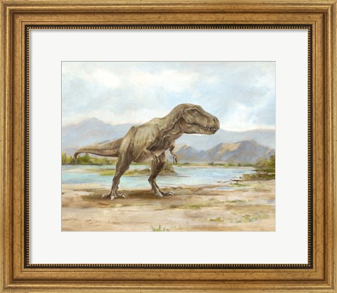 Framed Dinosaur Illustration III Print