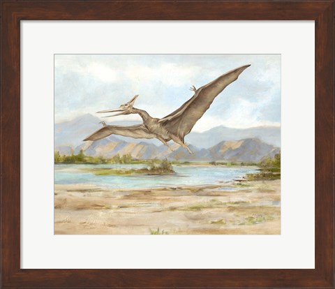 Framed Dinosaur Illustration VI Print