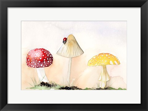 Framed Faerie Mushrooms I Print