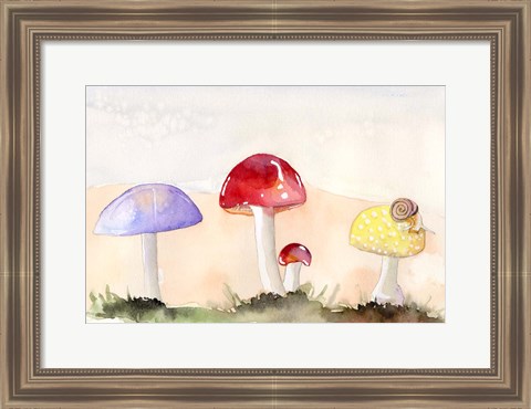 Framed Faerie Mushrooms II Print