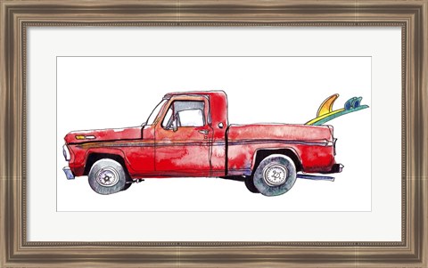 Framed Surf Car IV Print