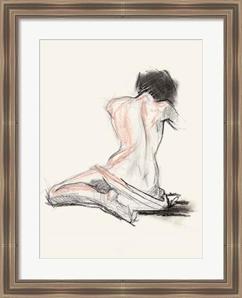 Framed Figure Gesture I Print