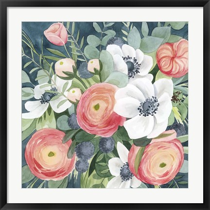 Framed Bewitching Bouquet I Print