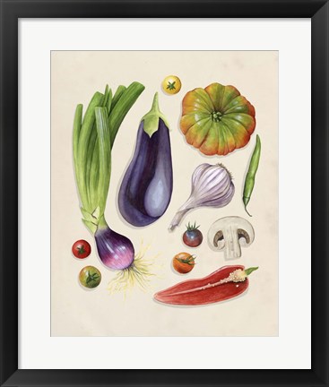 Framed Vegetable Garden I Print