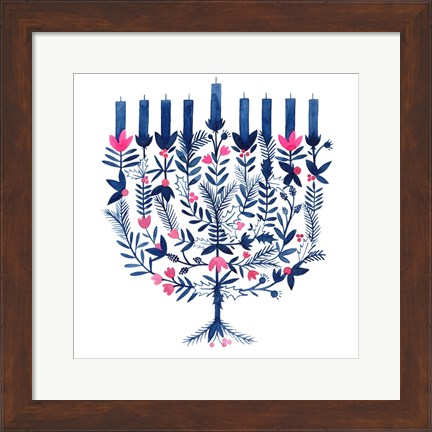 Framed Boho Hanukkah I Print