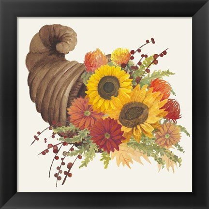 Framed Colorful Cornucopia I Print