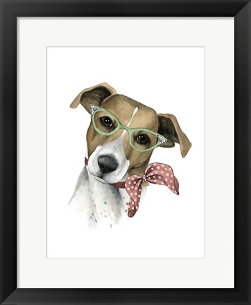 Framed Vogue Dog I Print