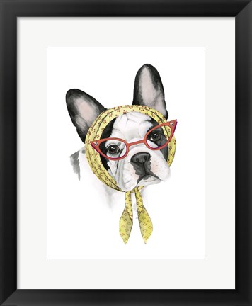 Framed Vogue Dog II Print