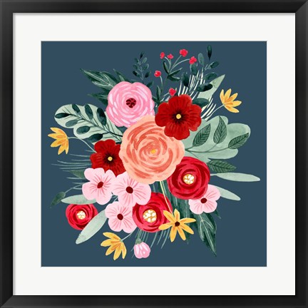 Framed Sweet Hearts Bouquet II Print