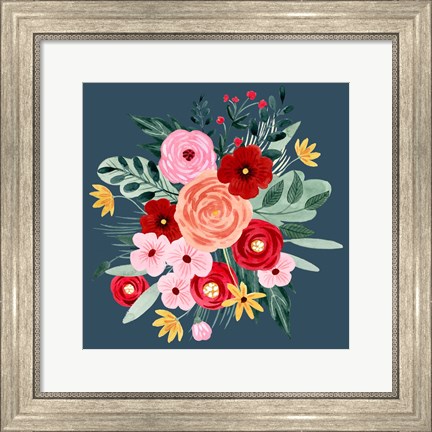 Framed Sweet Hearts Bouquet II Print