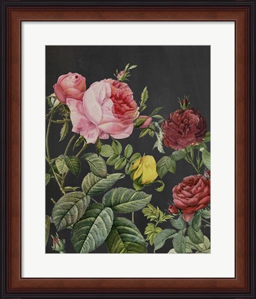 Framed Redoute&#39;s Bouquet I Print