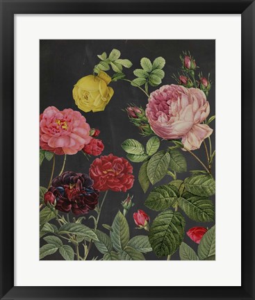 Framed Redoute&#39;s Bouquet II Print