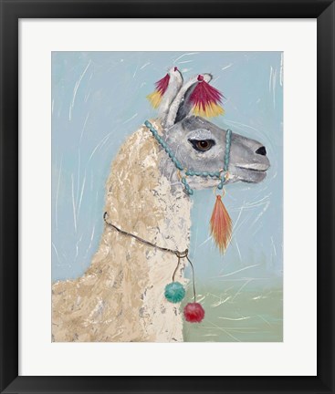 Framed Painted Llama II Print