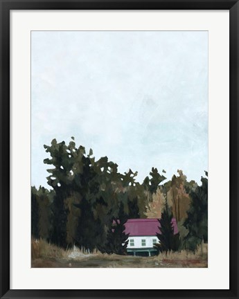 Framed Forest Cottage I Print