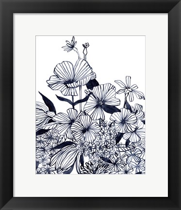 Framed Wildflower Tangle II Print