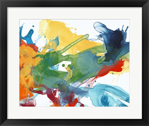 Framed Primary Abstract I Print