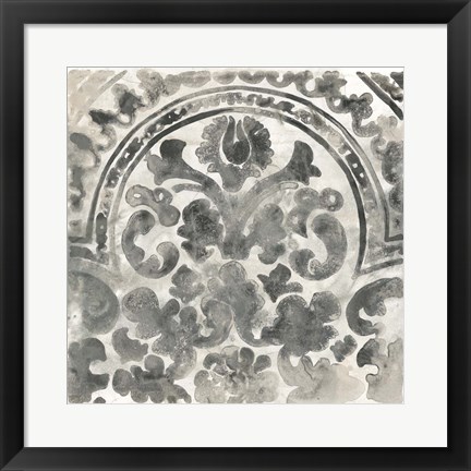 Framed Antique Stone Tile III Print