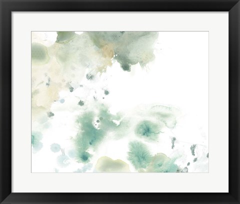 Framed Marble Seafoam I Print