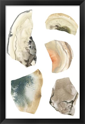 Framed Geode Segments I Print