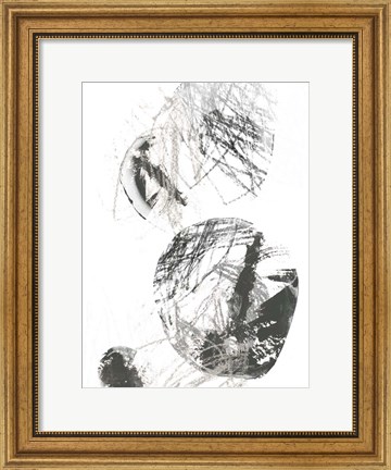 Framed Scribble Stones IV Print