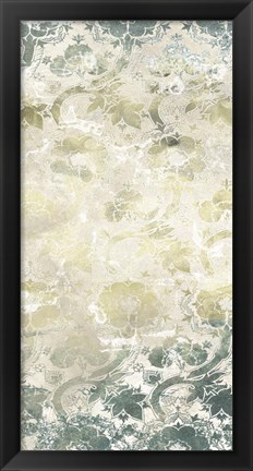 Framed Emerald Textile II Print