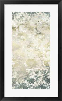 Framed Emerald Textile II Print