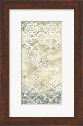 Framed Emerald Textile III Print