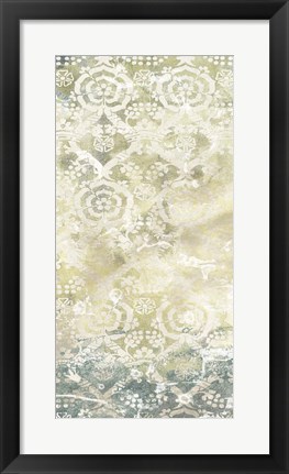 Framed Emerald Textile III Print