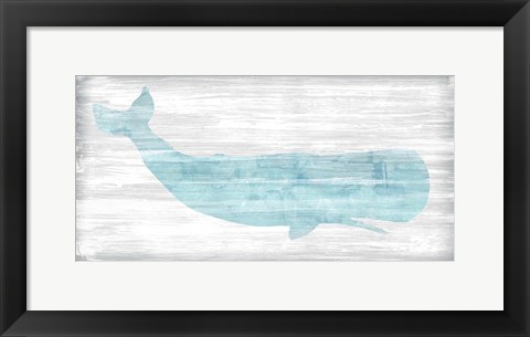 Framed Weathered Whale I Print