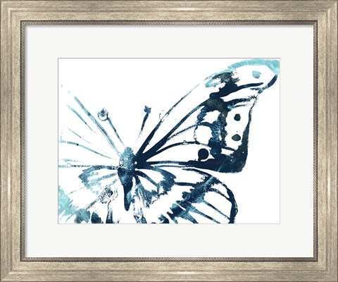 Framed Butterfly Imprint V Print