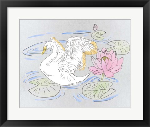 Framed Swan Lake Song I Print