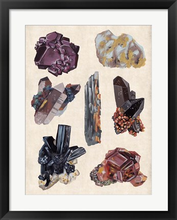 Framed Vintage Minerals II Print