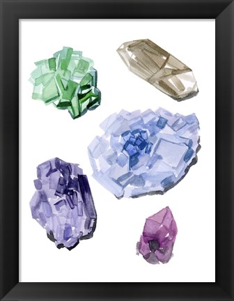 Framed Geometric Crystal I Print