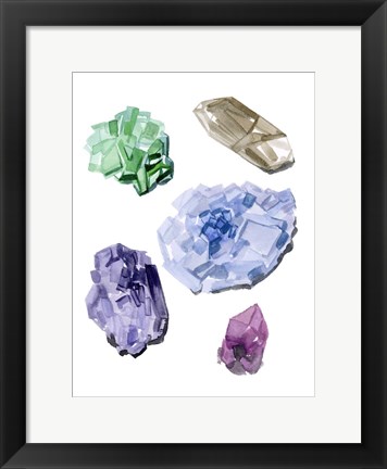 Framed Geometric Crystal I Print