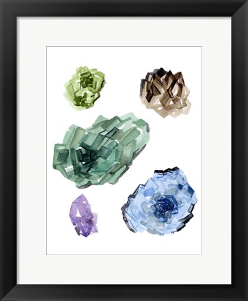 Framed Geometric Crystal II Print