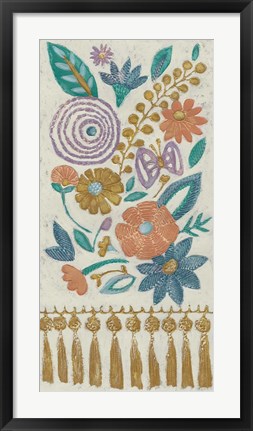 Framed Tassel Tapestry I Print