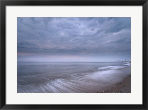 Framed Stormy Beach, Cape May National Seashore, NJ Print