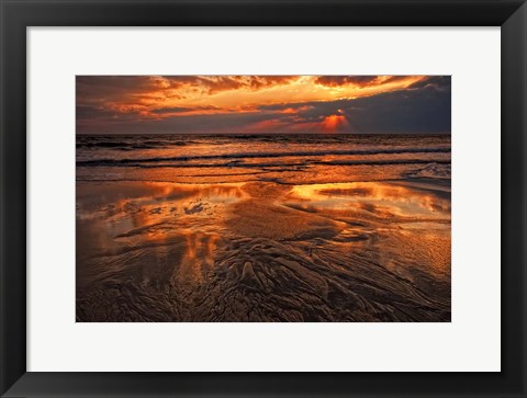 Framed Sunset, Delaware Bay, Cape May NJ Print