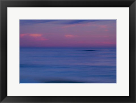 Framed Sunrise On Ocean Shore, Cape May NJ Print