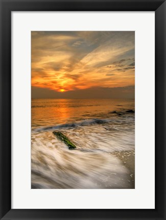 Framed Scenic Cape May Beach 1, Cape May NJ Print